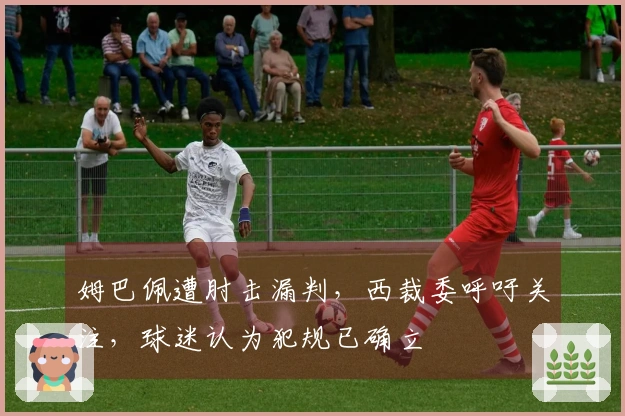 姆巴佩遭肘击漏判，西裁委呼吁关注，球迷认为犯规已确立